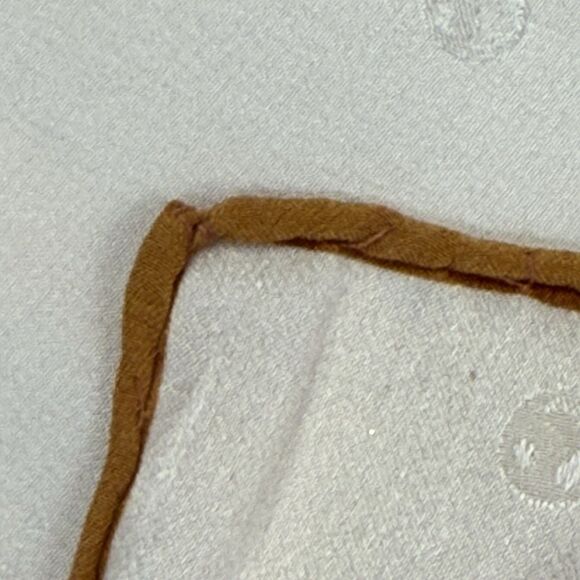 Nina Ricci Floral Pink Silk Scarf 33 Inch Hand Rolled Hem BEAUTIFUL Beige RARE - Picture 7 of 9